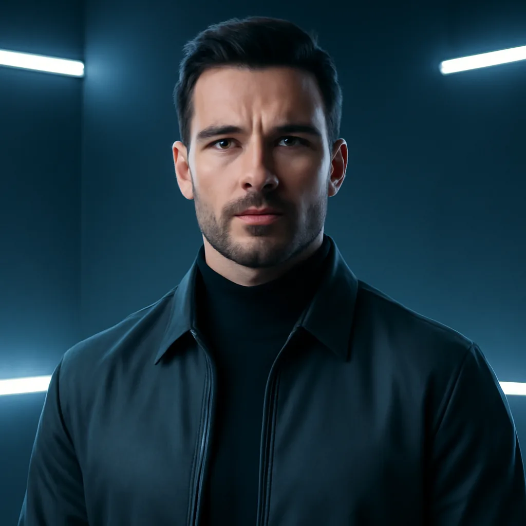Clean futuristic tech aesthetic, confident and trustworthy mood,